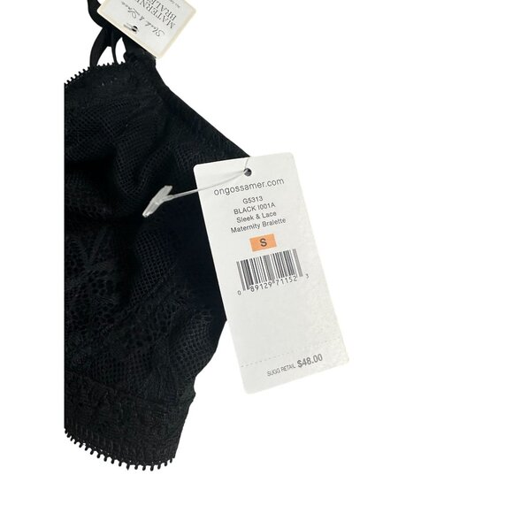 ON GOSSAMER Black Lace Maternity Bralette Size Small NEW NWT - Picture 5 of 7
